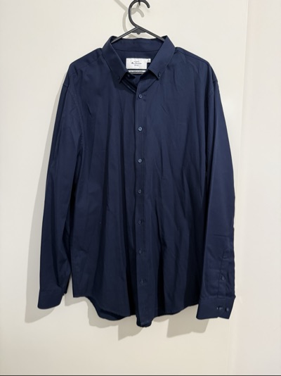 Ben Sherman navy cotton button-down shirt size XL 43/44