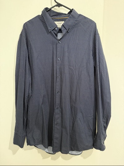 Gazman navy patterned long sleeve shirt size X LARGE
