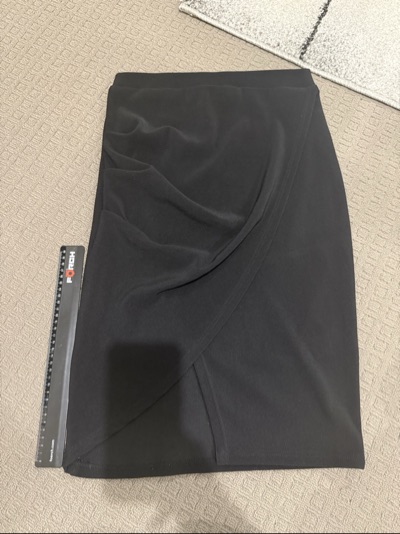 Ally black draped pencil skirt size 12