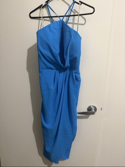 Forecast blue wrap-front dress size 14