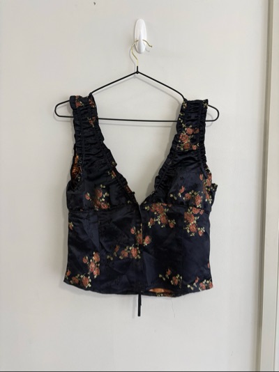 Endless Geisha Bustier NWT Woman’s Black Satin-like Top size 10
