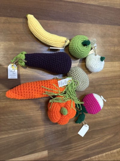 Crochet fruit and vegetable set