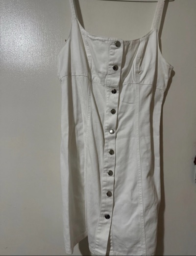Jay Jays white sleeveless button-front dress size 16