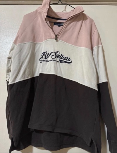 RB Sellars colour-block half-zip pullover