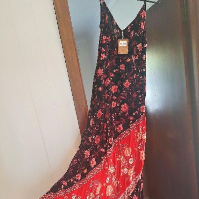 Brand New Black & Red Tree of Life Dress