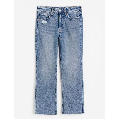 High Waist Cropped Flare Jeans