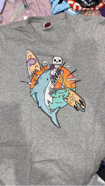 Rock Wear graphic grey T-shirt size L