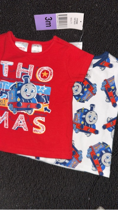 Thomas & Friends baby 2 Tshirts 0-3mths