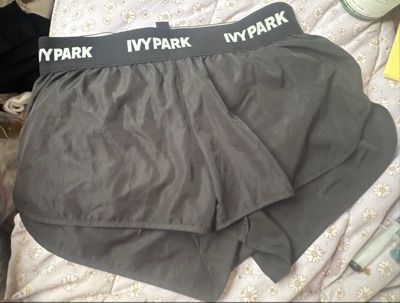 Ivy Park black layered sports shorts size S