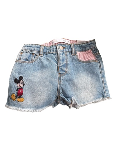 Zara Disney collab Mickey Mouse denim shorts