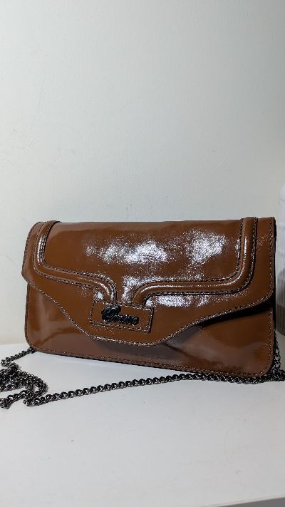 Vintage Oroton patent leather chain shoulder bag / clutch