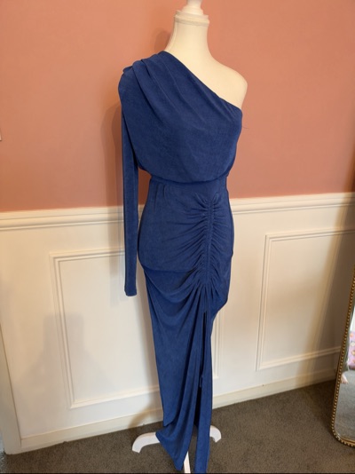 Showpo maxi one-shoulder ruched dress size 10