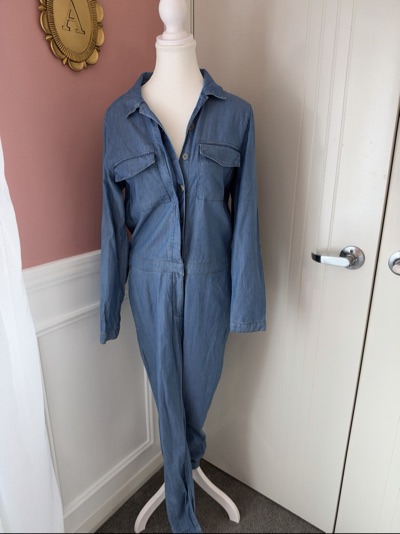 Sportsgirl blue denim-style jumpsuit size 10