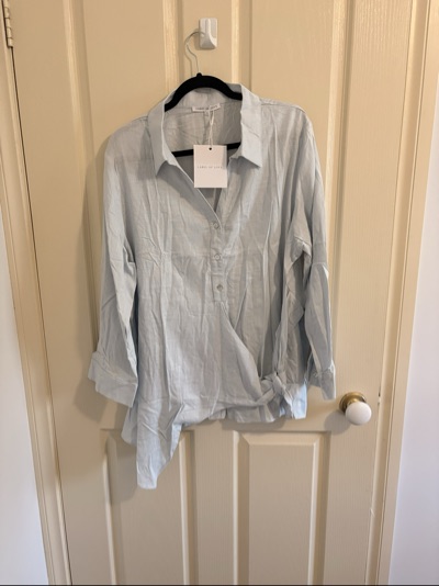Label of Love blue collared blouse size XL