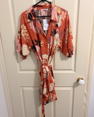 Label of Love floral button-front dress size S