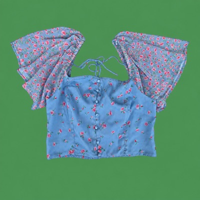 Dotti floral cropped top size 12