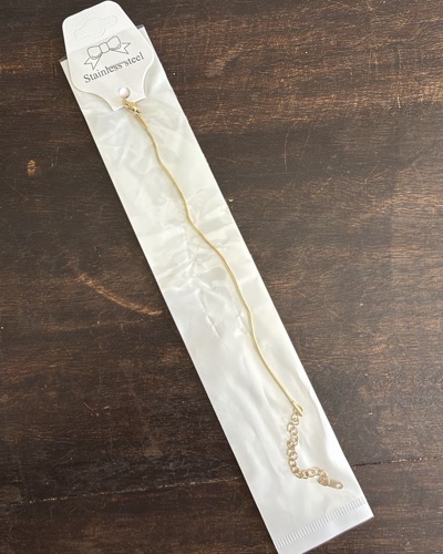 Gold-tone stainless steel box chain Bracelet