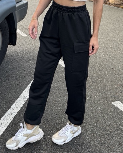 Shein black cargo jogger pants size M
