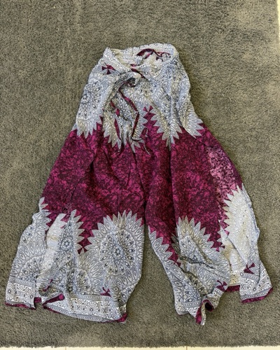 Purple and white mandala Thai pants