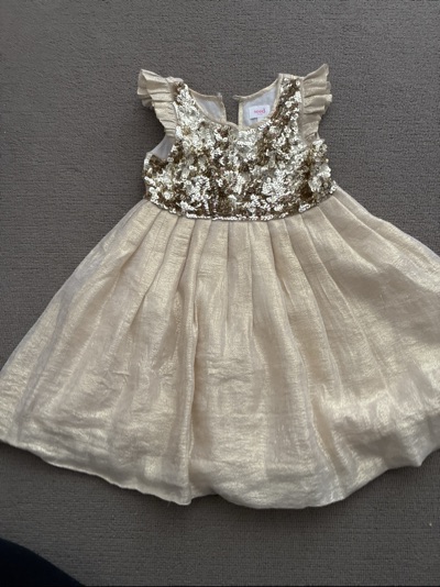 Gold dress with sequins