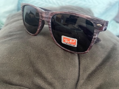 Ray-Ban brown woodgrain sunglasses