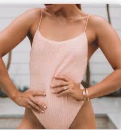 White Fox Pink one-piece swimsuit