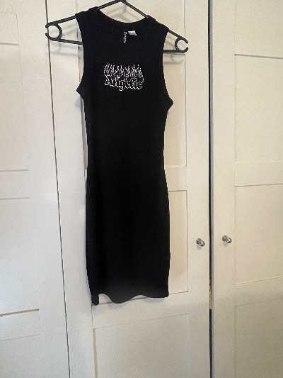 DIVIDED - black embellished mini dress