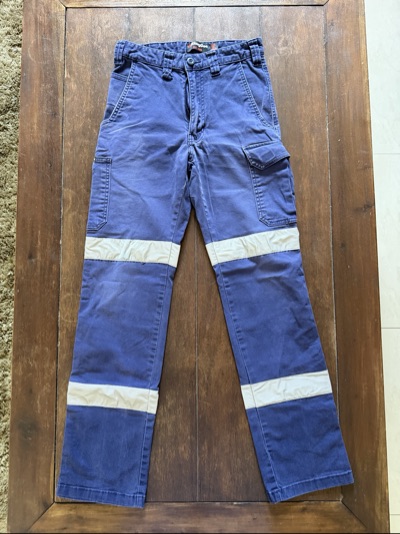 KingGee Navy Reflective Cargo Work Pants – Size 72R / 28