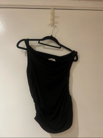 Black asymmetrical top