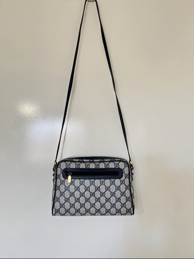 Authentic Vintage Gucci Blue Supreme GG Web PVC Leather Small Crossbody Bag