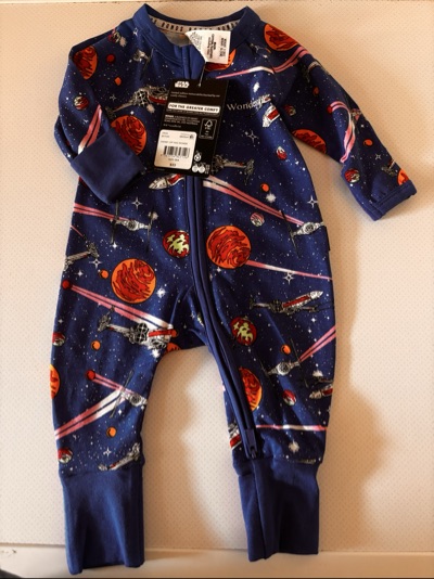 Bonds Star Wars navy zip wondersuit size 0000