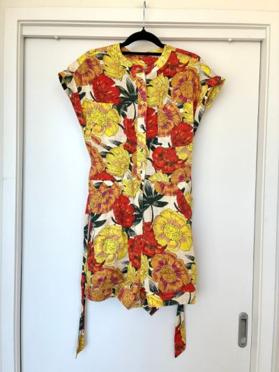Scotch and Soda 100% linen floral playsuit size small
