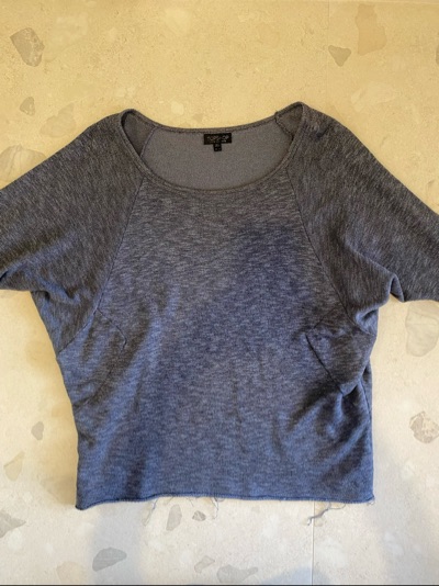 Vintage off the shoulder TopShop blue sweater/jumper