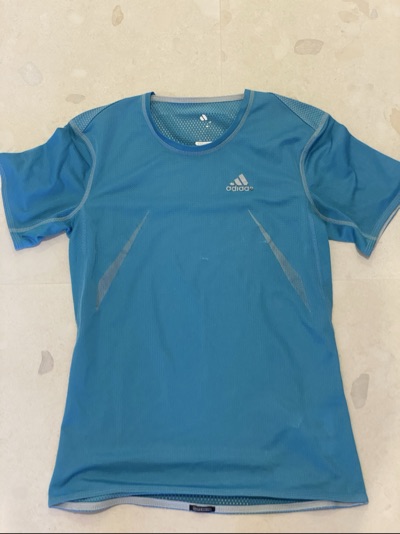 Adidas blue Clima365 short-sleeve sports top