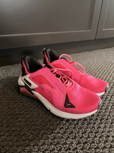 Puma pink mesh lace-up runners