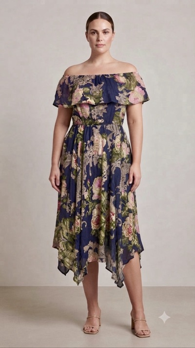 ‘New to You’ Size 10-12 Printed Midi Dress