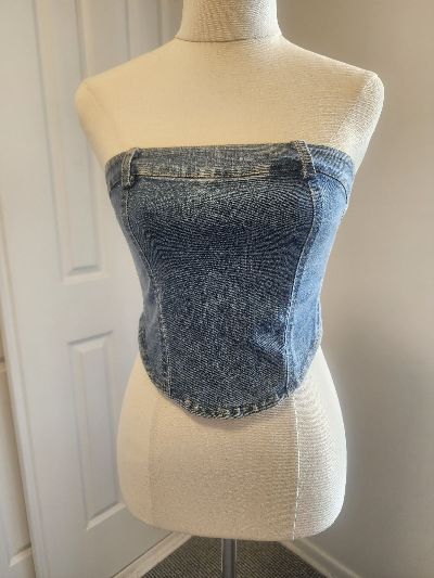 URBAN SPORT Alice Denim Corset Tube Top – Size 6 – BNWT