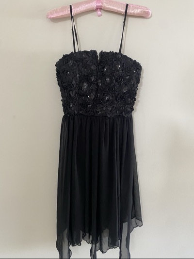 Ketchup black asymmetrical dress