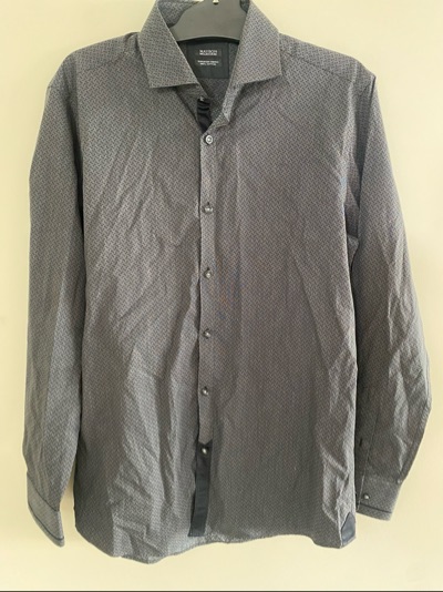 Men’s grey long sleeve dress shirt