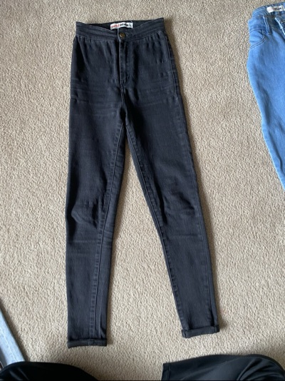Black supré denim skinny jeans