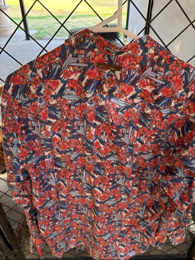A fish named Fred long sleeve button up shirt