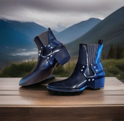 BN Louis Vuitton Monogram Harness Leather Ankle Boots Point-Toe Sz 38 Italy Made