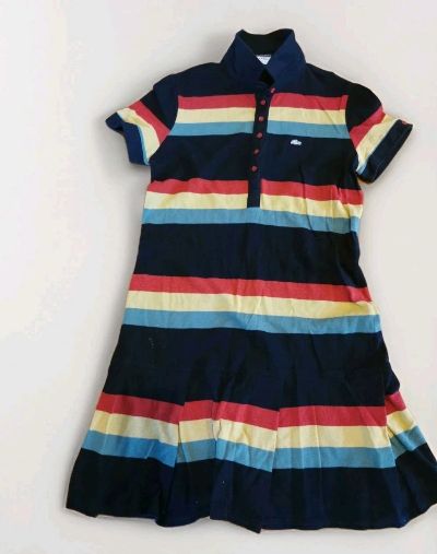Lacoste 100% Cotton Polo Dress Limited Serie - Size 42 Made in France Pre-owned