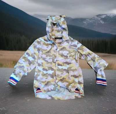 Merci Beaucoup Women Camo Hooded Jacket - Size 3 - Made in China - Pre-owned