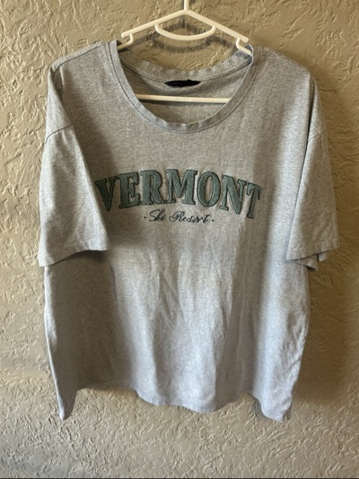 Jay jays grey Vermont Ski Resort T-shirt size XL
