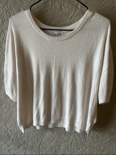 Target Cream short-sleeve crew neck jumper