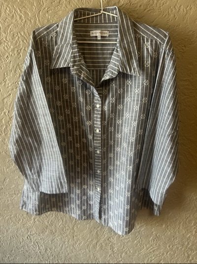 Black Pepper striped cotton shirt size 22
