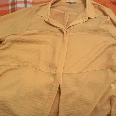 Mustard yellow Suzannegrae crepe shirt