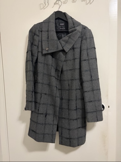 Oxford grey checkered coat Sz 10