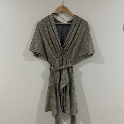 Sheike metallic wrap dress size 6